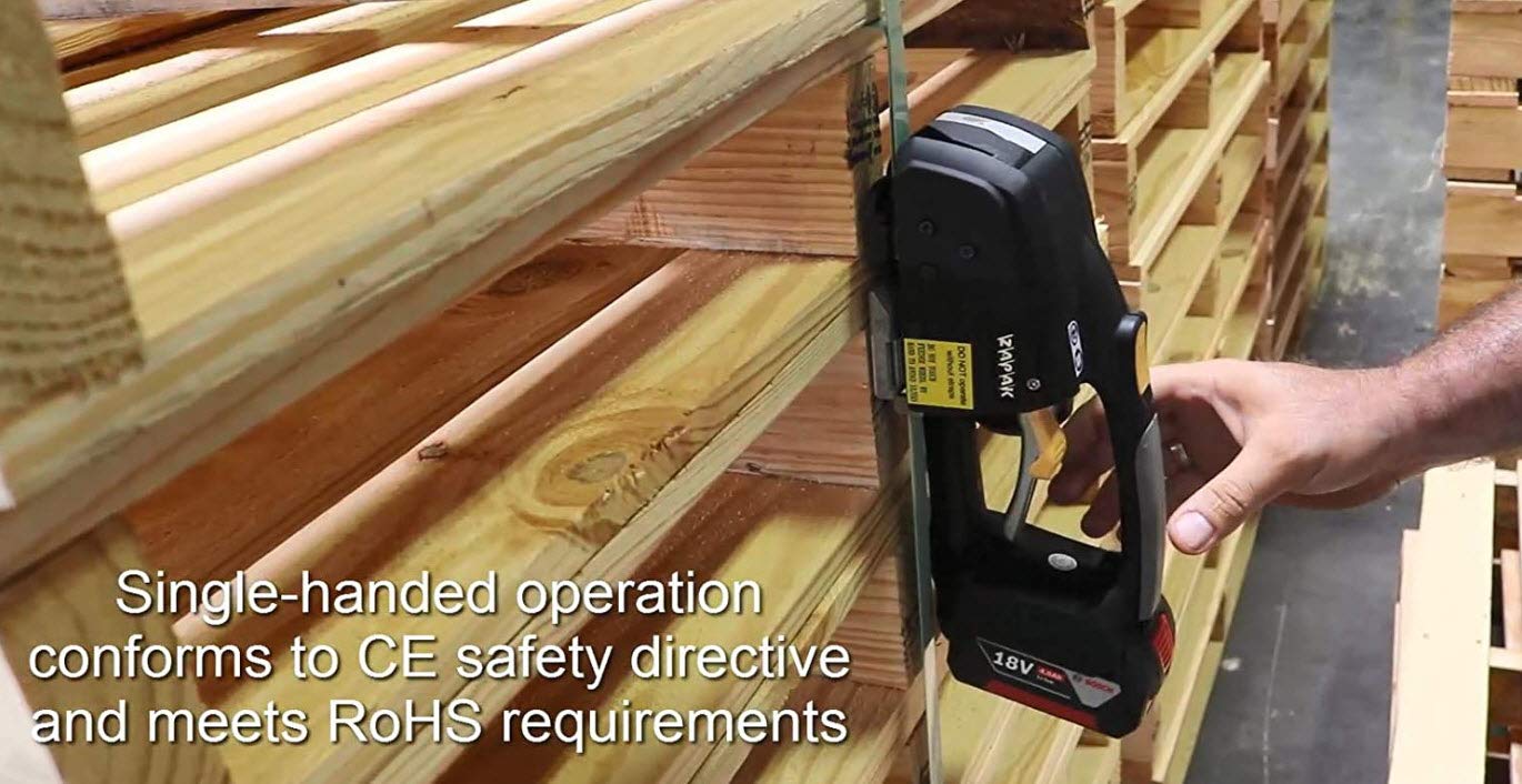 Battery Powered Automatic 5/8" PET & PP Combination Strapping Tool