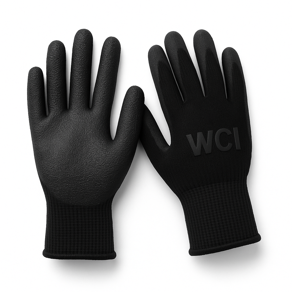 WCI Black Grip Work Gloves